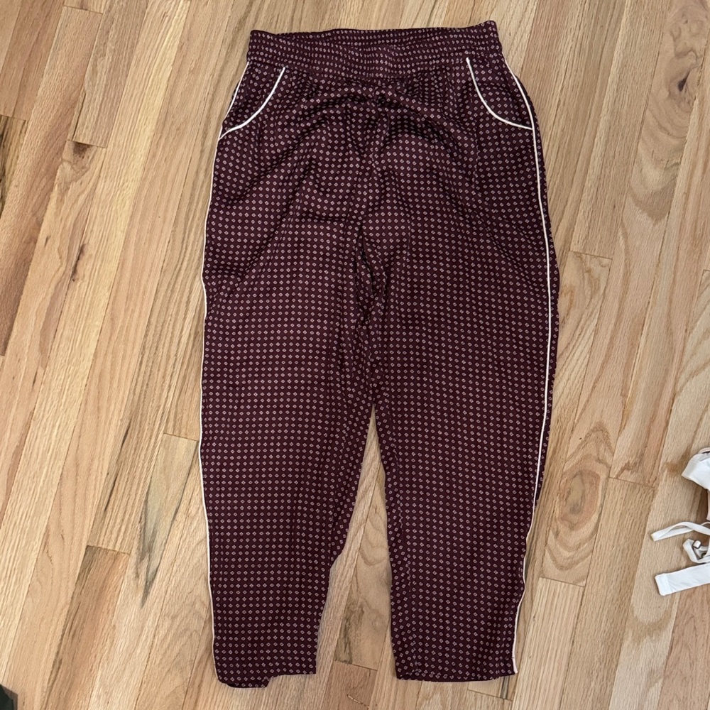 Something Navy Maroon Patterned Pajamas - image 1